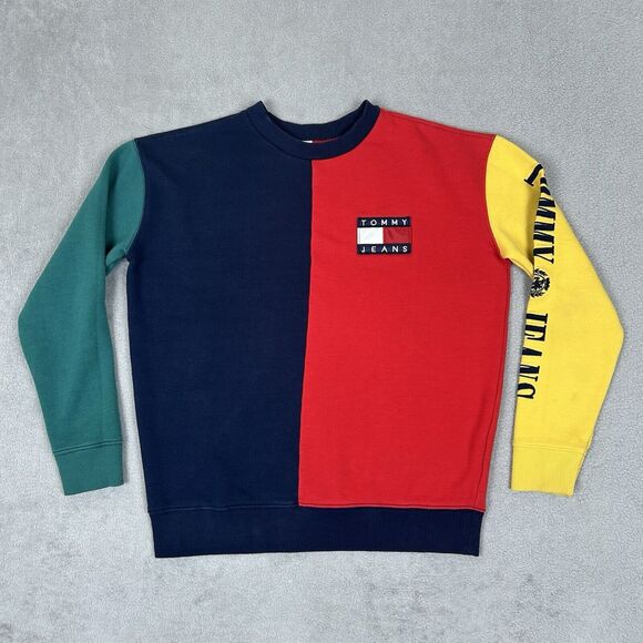 Tommy Hilfiger Other - Vintage 90s Tommy Jeans Color Block Crew Neck Pullover Men's Size XS Extra Small